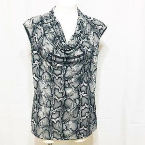 MICHAEL Michael Kors Snakeskin Print Cowl Top